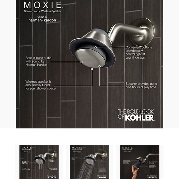 NWT KOHLER Showerhead and BLUETOOTH Speaker - Polished Chrome - Picture 9 of 16